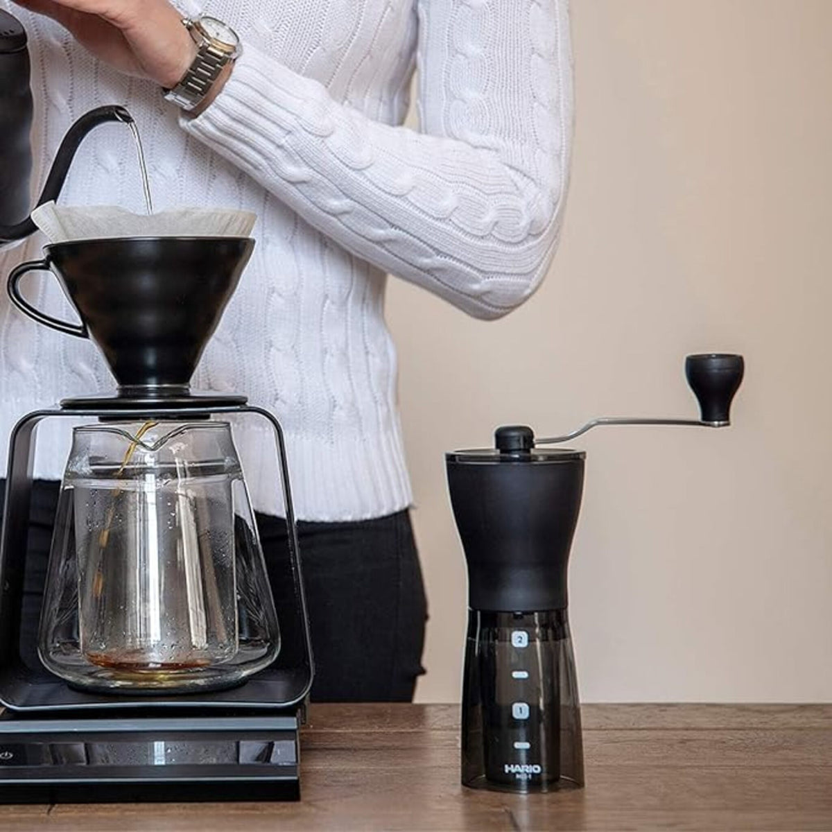 Hario "Mini-Slim Plus" Ceramic Coffee Mill